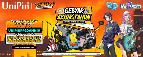 [Gembira – Gebyar Main Bareng Akhir Tahun Bersama PlayPark – Top Up Coupon di UniPin & Bawa Pulang Sepeda Listrik s.d Jutaan Hadiah Lainnya!